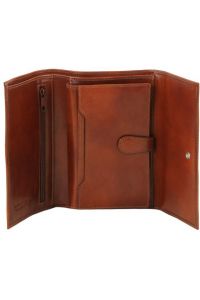 Γυναικείο Πορτοφόλι Δερμάτινο Tuscany Leather TL140796 Καφέ