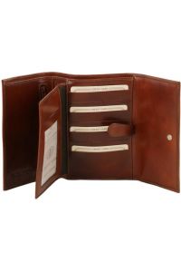 Γυναικείο Πορτοφόλι Δερμάτινο Tuscany Leather TL140796 Καφέ