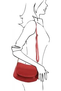 Γυναικεία Τσάντα Δερμάτινη Tuscany Leather TL141223 Κόκκινο