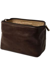 Θήκη Τσαντάκι Καλλυντικών Δερμάτινο Smarty S Tuscany Leather TL141220 Καφέ σκούρο