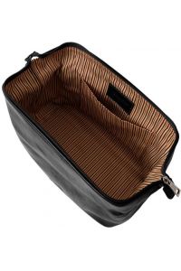 Θήκη Τσαντάκι Καλλυντικών Δερμάτινο Smarty L Tuscany Leather TL141219 Μαύρο