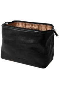 Θήκη Τσαντάκι Καλλυντικών Δερμάτινο Smarty L Tuscany Leather TL141219 Μαύρο