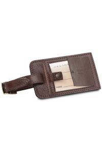 Δερμάτινη θήκη ταυτότητας αποσκευής Tuscany Leather TLTAG Καφέ σκούρο
