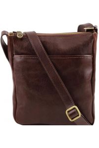 Ανδρικό Τσαντάκι Δερμάτινο Jason Tuscany Leather TL141300 Καφέ Σκούρο