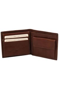 Ανδρικό Δερμάτινο Πορτοφόλι Tuscany Leather TL141377 Καφέ