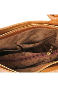 Γυναικεία Τσάντα Δερμάτινη Πλάτης & Ώμου Patty Tuscany Leather TL141455 Κονιάκ