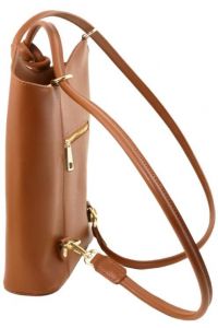 Γυναικεία Τσάντα Δερμάτινη Πλάτης & Ώμου Patty Tuscany Leather TL141455 Κονιάκ