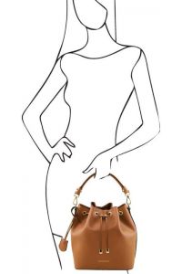 Γυναικεία Τσάντα Δερμάτινη Vittoria Tuscany Leather TL141531 Κονιάκ