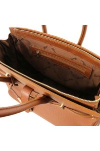 Γυναικεία Τσάντα Δερμάτινη Tuscany Leather TL141529 Κονιάκ
