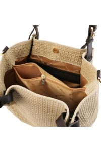 Γυναικεία Τσάντα Δερμάτινη Tuscany Leather TL141573 Μπεζ