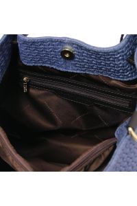 Γυναικεία Τσάντα Δερμάτινη Tuscany Leather TL141573 Μπλε σκούρο