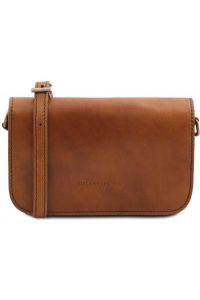 Γυναικείο Τσαντάκι Ώμου Δερμάτινο Carmen Tuscany Leather TL141713 Φυσικό