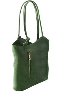 Γυναικεία Τσάντα Δερμάτινη Πλάτης & Ώμου Patty Tuscany Leather TL141497 Πράσινο