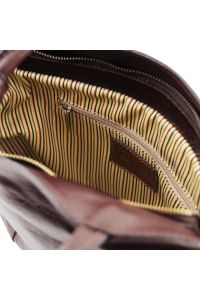 Γυναικεία Τσάντα Δερμάτινη Πλάτης & Ώμου Patty Tuscany Leather TL141497 Καφέ σκούρο