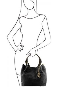 Γυναικεία Τσάντα Δερμάτινη Tuscany Leather TL141573 Μαύρο