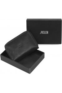 Πορτοφόλι με Μπρελόκ Ανδρικό JASLEN με RFID Δερμάτινο 204243-01 Μαύρο