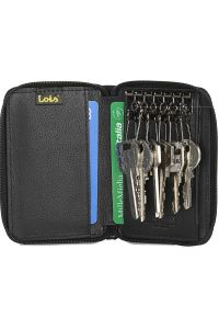 Πορτοφόλι με Μπρελόκ Ανδρικό LOIS με RFID Δερμάτινο 205201-01 Μαύρο