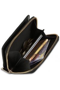 Πορτοφόλι Δερμάτινο Γυναικείο Jaslen 204727-01 Μαύρο