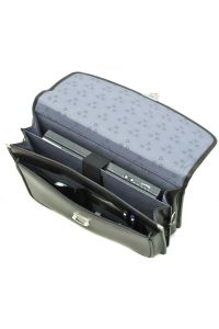 Τσάντα Χαρτοφύλακας Δερμάτινο 15'' DAVIDTS Μαύρο 462101-01