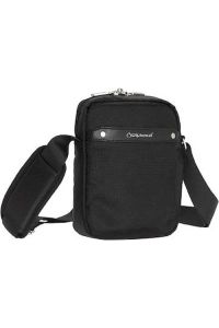 Τσαντακι Ώμου Μεγαλο με Δερματινες Λεπτομερειες Diplomat LV113 Μαύρο