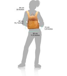 Δερμάτινη Τσάντα Πλάτης Jake Firenze Leather 68030 Σκουρο Μπλε