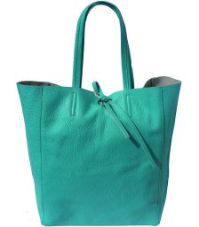 Δερματινη Τσαντα Ωμου Babila Firenze Leather 9121 Τυρκουαζ