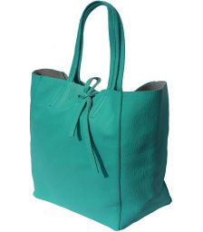 Δερματινη Τσαντα Ωμου Babila Firenze Leather 9121 Τυρκουαζ