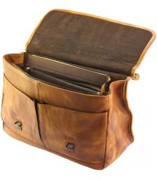 Δερματινος Χαρτοφυλακας Florine Firenze Leather 68155 Μπεζ