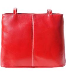 Δερμάτινη Τσαντα Ωμου Ludovica Firenze Leather 215 Σκουρο Κόκκινο