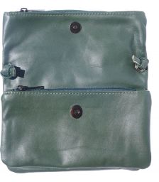 Δερματινο Τσαντακι Φακελος Anita Firenze Leather 3601 Σκουρο Πρασινο