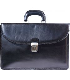 Δερμάτινος Χαρτοφύλακας 3 Θέσεων Firenze Leather 7617 Μαύρο