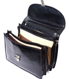 Δερμάτινος Χαρτοφύλακας 3 Θέσεων Firenze Leather 7617 Μαύρο