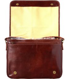 Δερμάτινη Τσάντα Ταχυδρόμου Firenze Leather 6548 Καφε