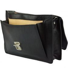 Δερματινος Χαρτοφυλακας Corrado Firenze Leather 7631 Μαύρο