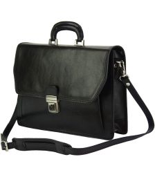 Δερματινος Χαρτοφυλακας Corrado Firenze Leather 7631 Μαύρο