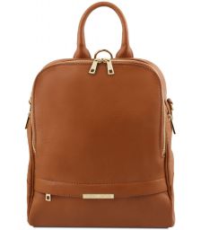 Γυναικεία Τσάντα Πλάτης Δερμάτινη TL141376 Κονιάκ Tuscany Leather