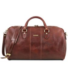 Σάκος ταξιδίου δερμάτινος - Lisbona TL141657 Καφέ Tuscany Leather