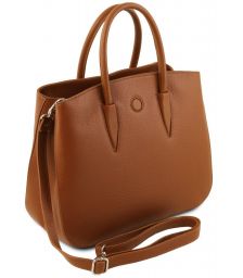 Γυναικεία Τσάντα Δερμάτινη Camelia TL141728 Κονιάκ Tuscany Leather