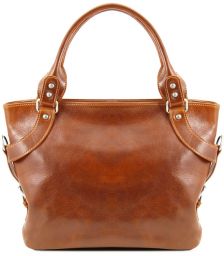 Γυναικεία Τσάντα Δερμάτινη Ilenia Μελί Tuscany Leather