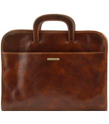 Επαγγελματική Τσάντα Δερμάτινη Sorrento TL141022 Καφέ Tuscany Leather