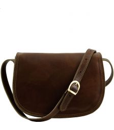 Γυναικεία Τσάντα Δερμάτινη Isabella Καφέ σκούρο Tuscany Leather