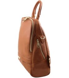 Γυναικεία Τσάντα Πλάτης Δερμάτινη TL141376 Κονιάκ Tuscany Leather