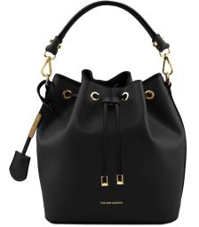 Γυναικεία Τσάντα Δερμάτινη Vittoria Μαύρο Tuscany Leather