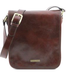 Ανδρικό Τσαντάκι Δερμάτινο Messenger TL141255 Καφέ Tuscany Leather