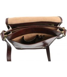 Ανδρικό Τσαντάκι Δερμάτινο Messenger TL141255 Μαύρο Tuscany Leather