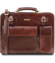 Επαγγελματική Τσάντα Δερμάτινη Venezia TL141268 Καφέ Tuscany Leather