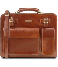 Επαγγελματική Τσάντα Δερμάτινη Venezia Μελί Tuscany Leather