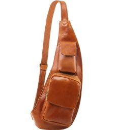 Ανδρικό Τσαντάκι Πλάτης Δερμάτινο TL141352 Μελί Tuscany Leather