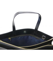 Γυναικεία Επαγγελματική Τσάντα Δερμάτινη Palermo TL141369 Μαύρο Tuscany Leather