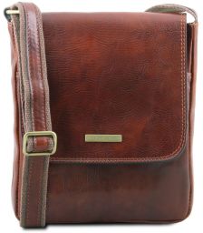 Ανδρικό Τσαντάκι Δερμάτινο John Καφέ Tuscany Leather